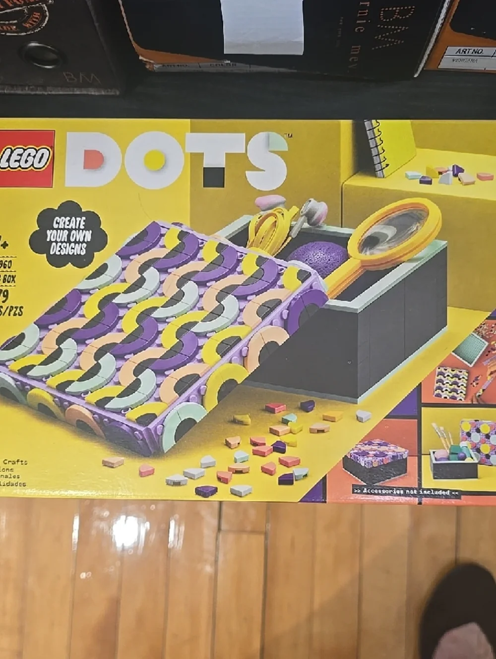 LEGO DOTS Colorful Purple & Yellow Decorative Box - Kids Toys